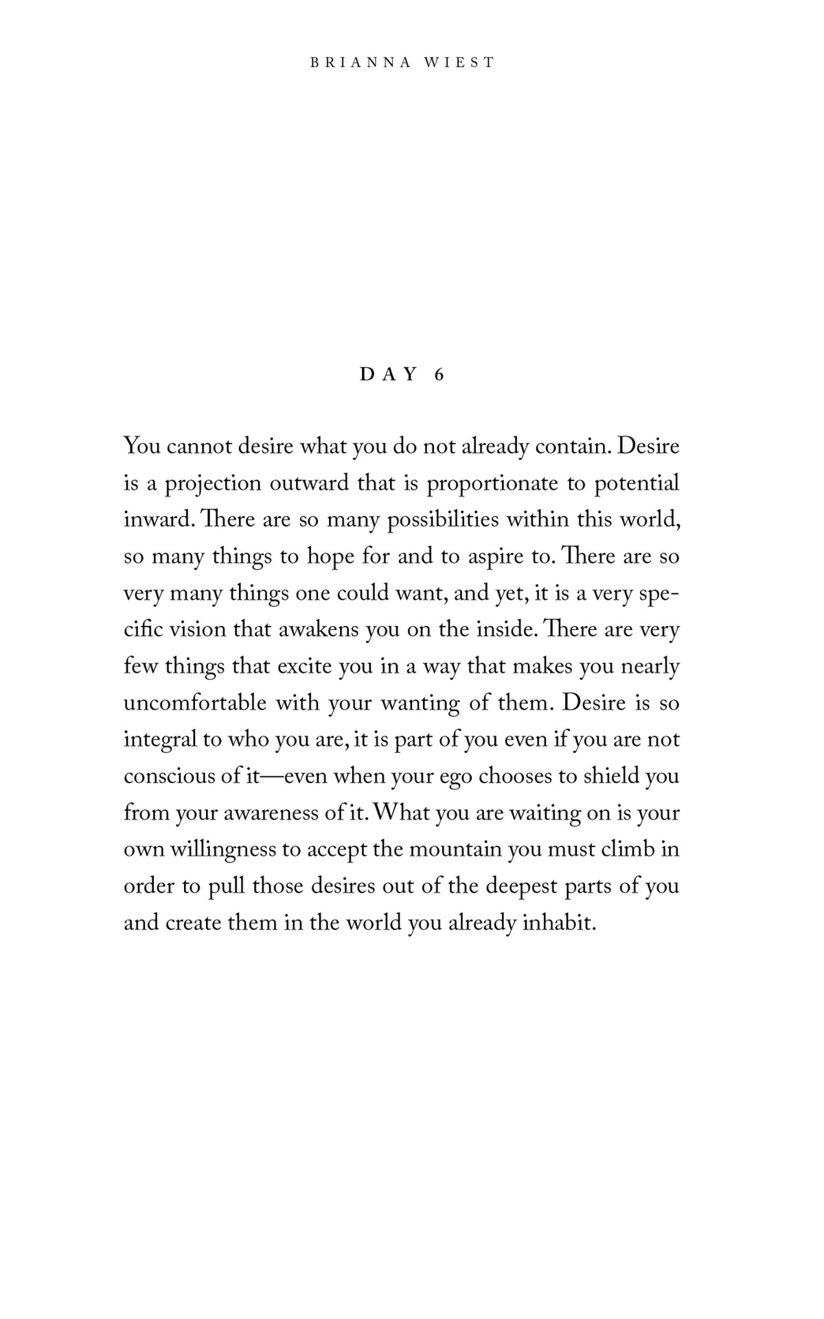 Black and white interior page from The Pivot Year by Brianna Wiest