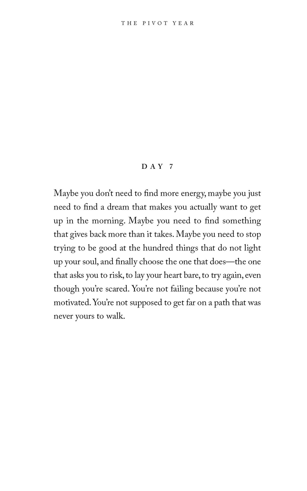 Page of The Pivot Year headed the right path