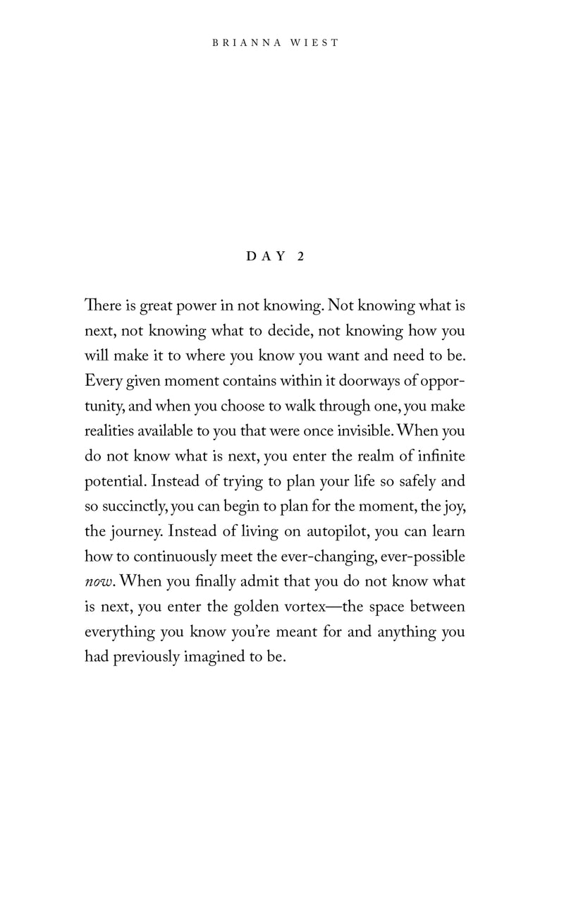 The first page of The Pivot Year - Brianna Wiest by Thought Catalog with a quote on it.