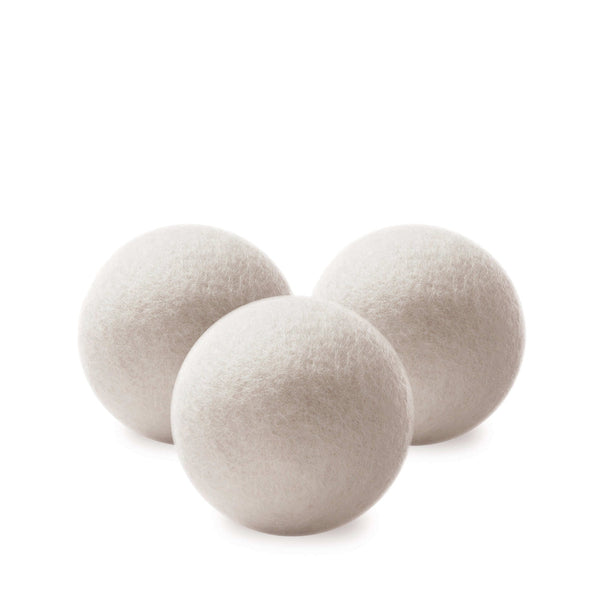 Set of 3 Wool Dryer Balls - White