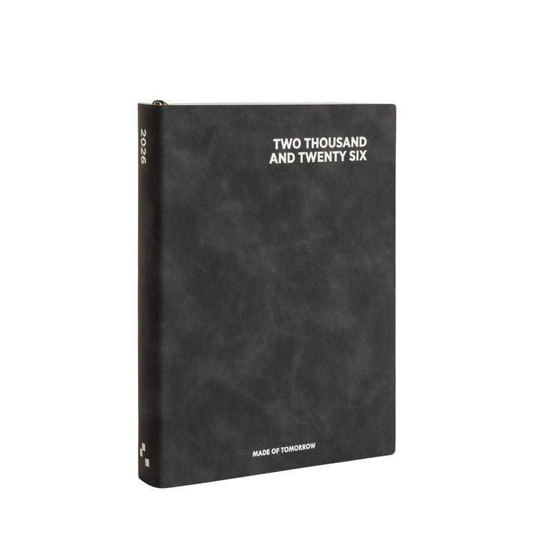 Made of Tomorrow 2026 A5 Daily Diary - Faux Leather | Onyx