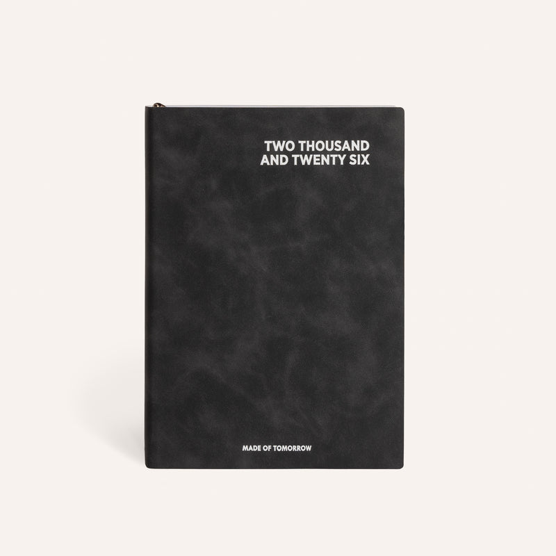 Made of Tomorrow 2026 A5 Daily Diary - Faux Leather | Onyx