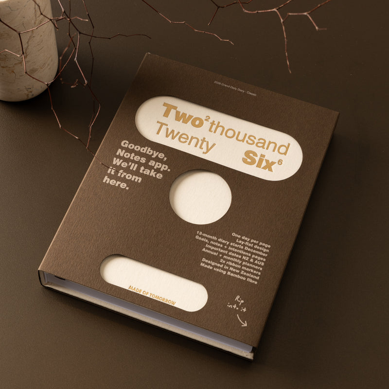 Made of Tomorrow 2026 A5 Grand Daily Diary – Classic | Cream