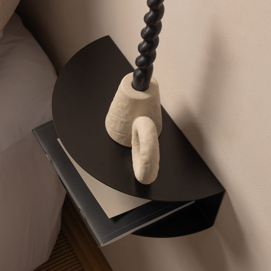 Close up of FOLD Bedside Table Mini powder-coated finish