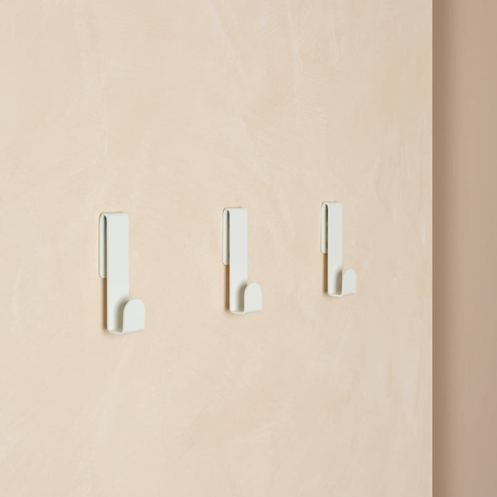 Fold Loop Hook White styled with a towel by Made of Tomorrow