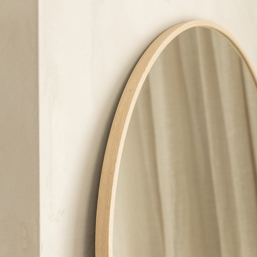 Framed Arch Mirror floating wall mount detail by Made of Tomorrow