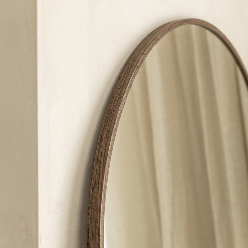 Framed Arch Mirror Oak/Walnut – Full Length by Made of Tomorrow