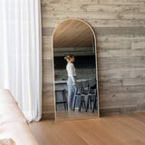 Framed Arch Mirror Oak/Walnut – Full Length by Made of Tomorrow
