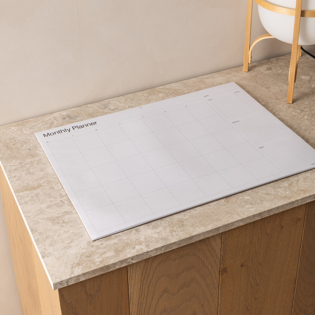 A2 Monthly Wall Planner rolled for shipping