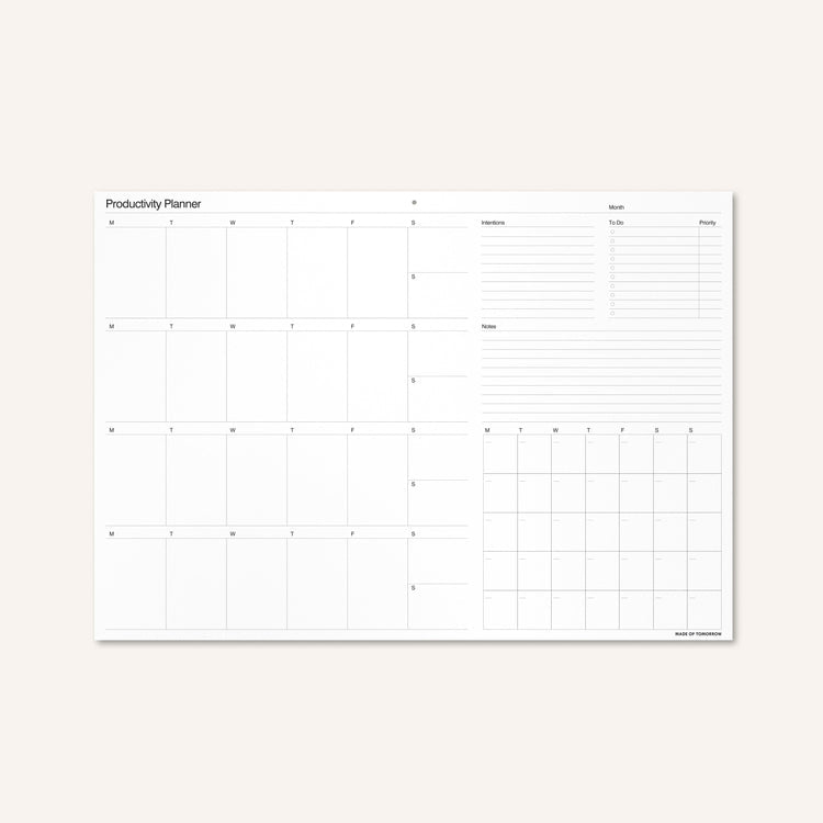 A3 Productivity Planner packaging by Made of Tomorrow