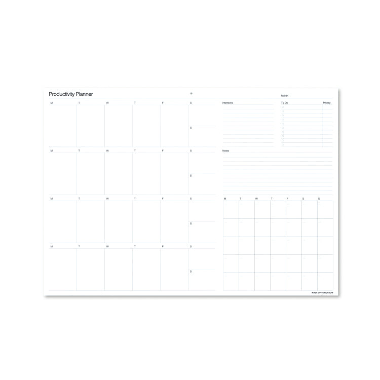 Made of Tomorrow A3 Productivity Planner — Perpetual, 18 Pages
