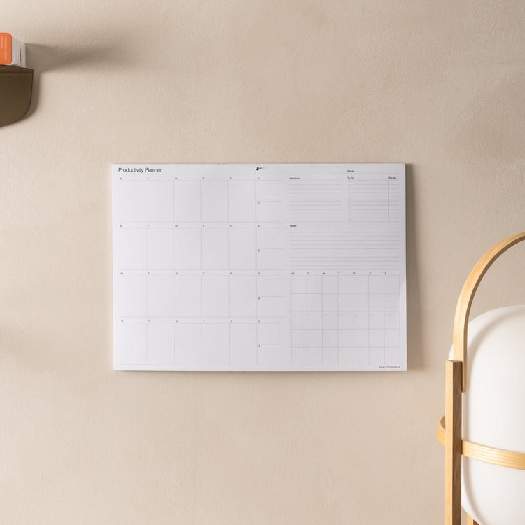 Close up of A3 Productivity Planner 160gsm tear-off page