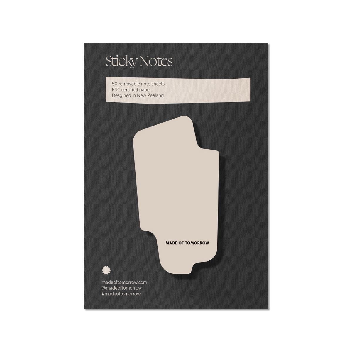 Made of Tomorrow Sticky Notes in Slate and Maison, FSC certified