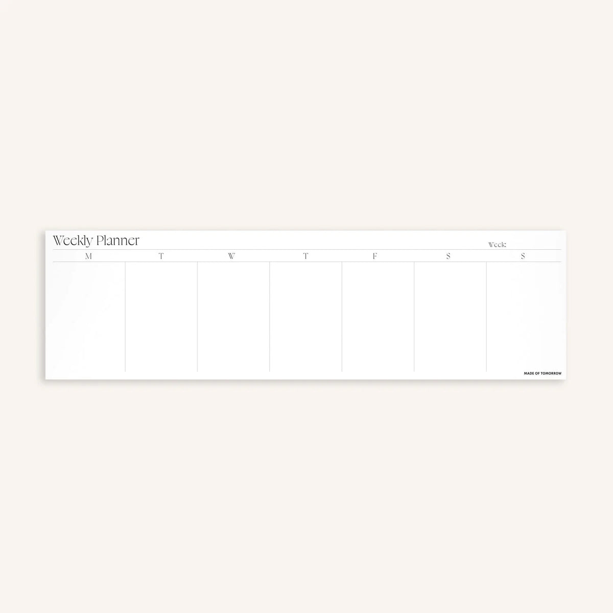 Weekly Desk Strip packaging by Made of Tomorrow