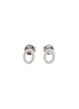 Hugs Studs Silver Clear Crystal Earrings | Federation