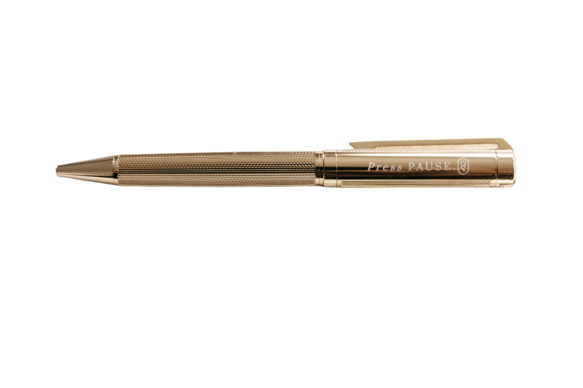 ‘Press Pause’ Gold Luxe Pen from Olive + Page
