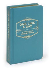 One Line a Day five year memory journal shown closed on a flat surface