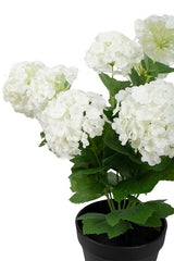 Snowball Potted Plant Off White / Green 40cm | Faux Floral
