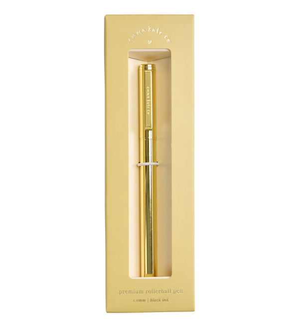 Metal Rollerball Pen in Golden by Emma Kate Co