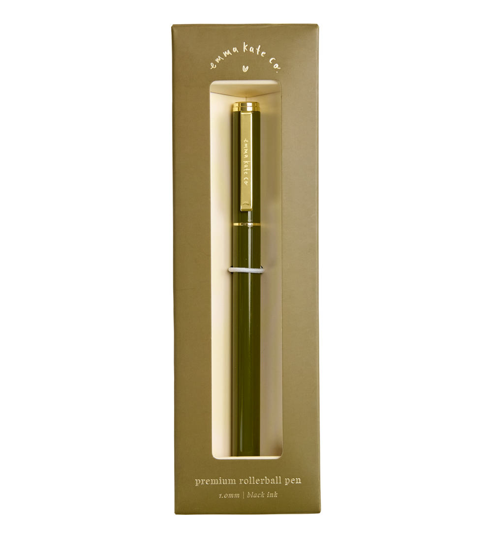 Emma Kate Co Metal Rollerball Pen in Wild presented in luxe gift box