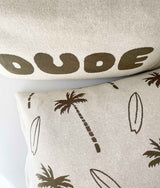 PILLOWCASE - SURFING PALM - Olive/Natural