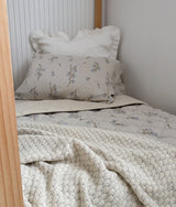 Ivory Frill Euro Pillowcase 60x60cm | Bengali Collections