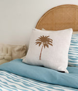 Khaki Palm Cushion Cover 50x50cm | Bengali Collections