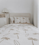 PILLOWCASE - SURFING PALM - Olive/Natural