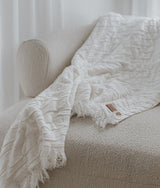 Ivory Flurry Lounge Throw 125x150cm | Bengali Collections