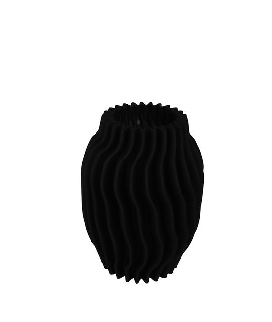 Rosa Black 3D Printed Ceramic Vase