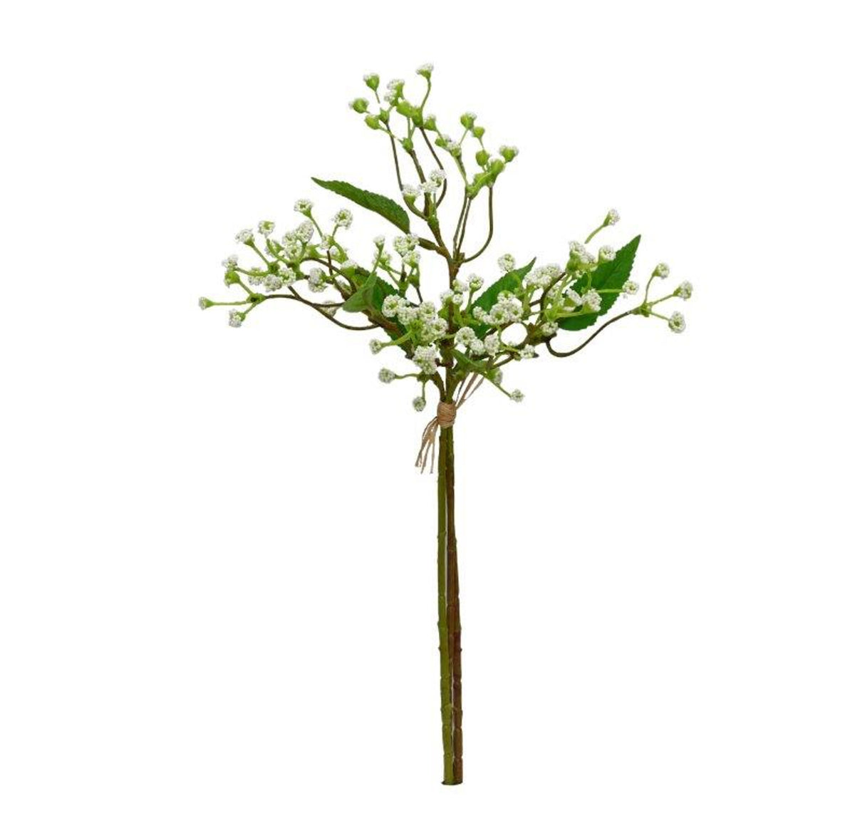 Gypsophila Bundle, 36cm faux baby's breath with tiny white flowers, on white
