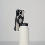 sipRISE bottle holding a phone as a tripod