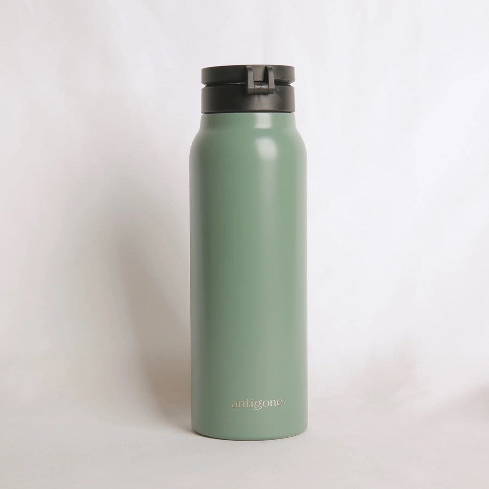 sipRISE water bottle with magnetic phone holder 950ml in Green by Antigone