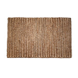A Garcia Home hand-woven Jute Mat Thick Tail Brown 60x90 on a white background.