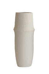 Large Soraya tapered ceramic vase in matte chalk finish, 45 x 18cm
