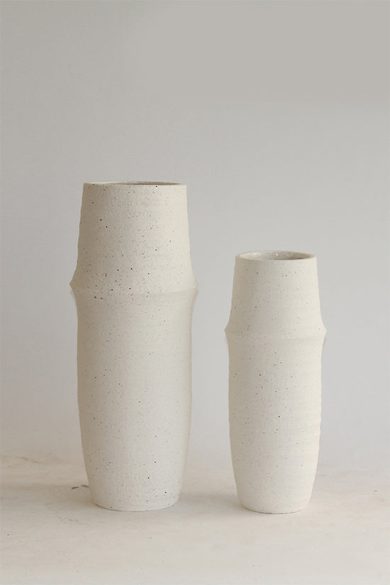 Soraya Vase in Chalk — Minimal Ceramic Vase (Small or Large)