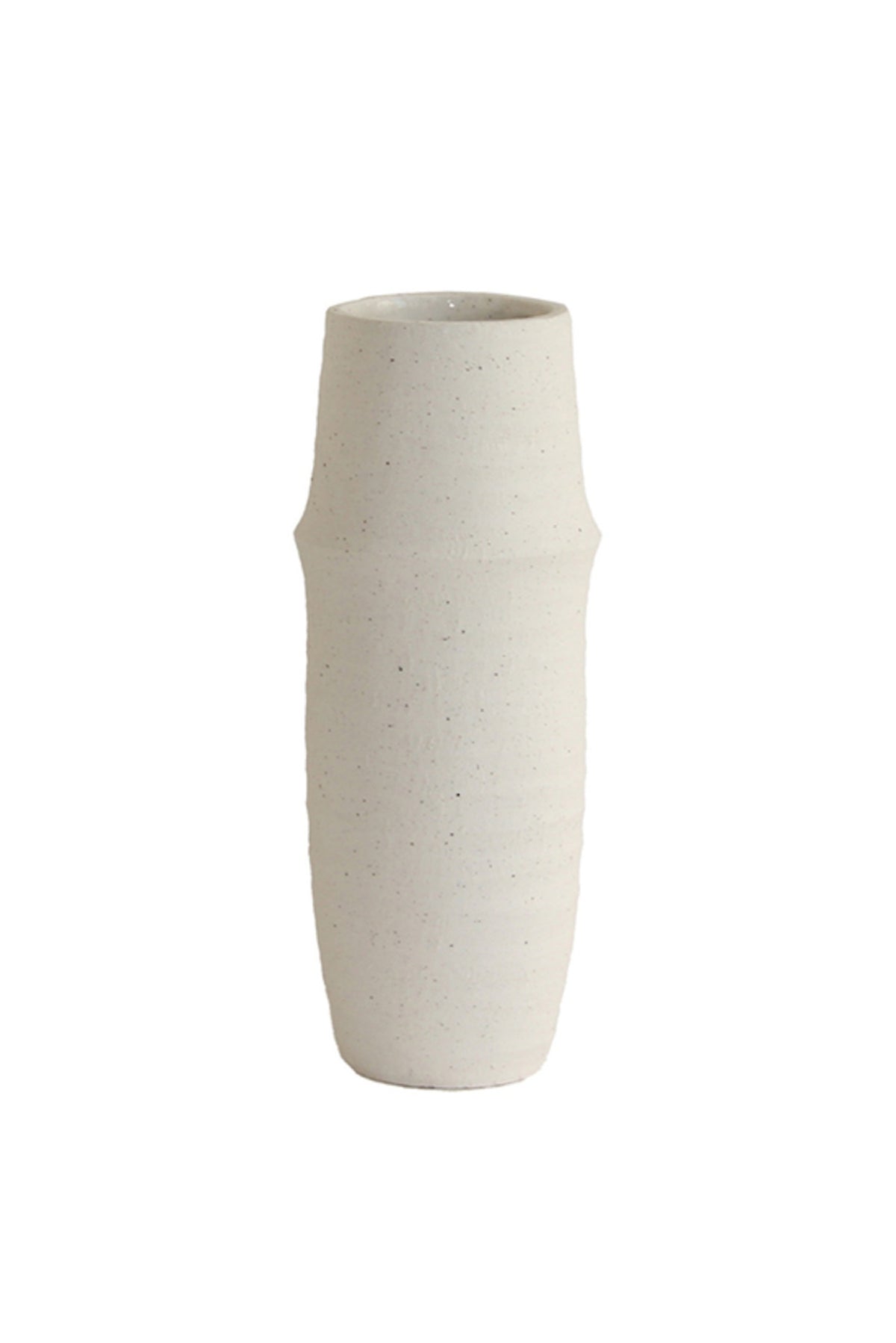 Small Soraya tapered ceramic vase in matte chalk finish, 35 x 14cm