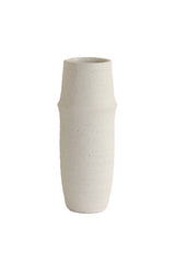 Small Soraya tapered ceramic vase in matte chalk finish, 35 x 14cm