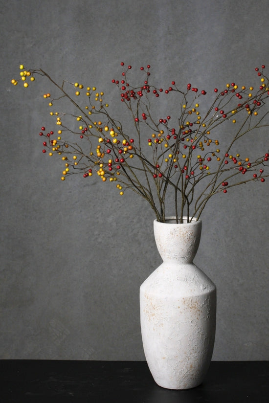 Long Berry Branch, Green & Brown 94cm Faux Stem