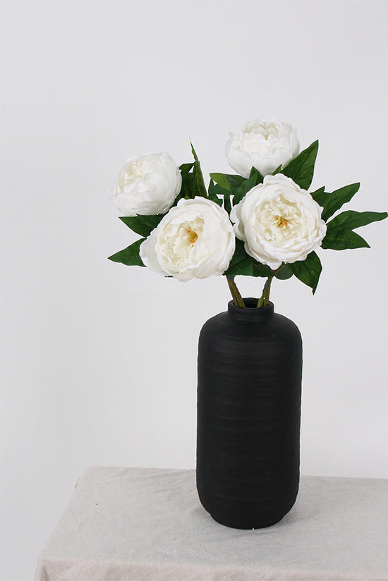 Sadie Real Touch Peony, Cream or Champagne 58cm Faux Stem