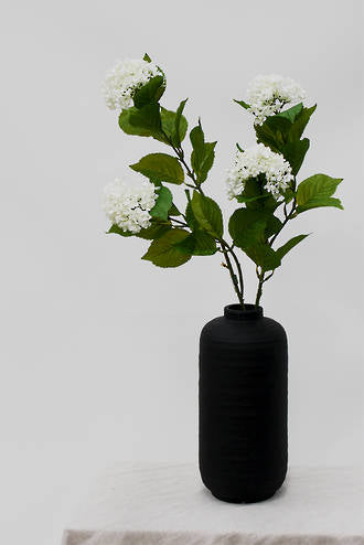 Viburnum Spray, White 86cm Faux Stem, 2 Heads