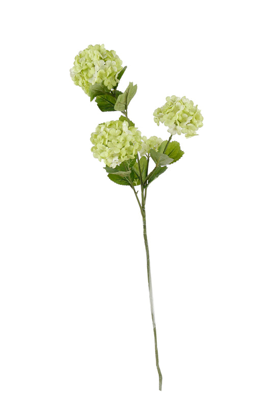 Snowball Spray, Light Green 55cm Faux Stem