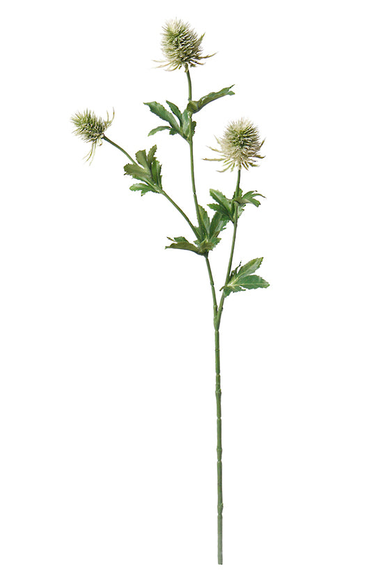 Thistle Spray, Green 63.5cm Faux Stem