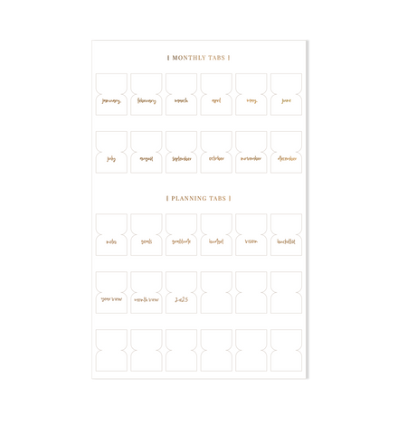 2024 Planner Tab Stickers | Lettering