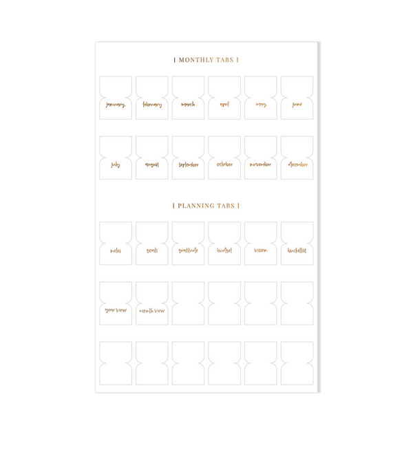 Planner Tab Stickers | Signature | Lettering