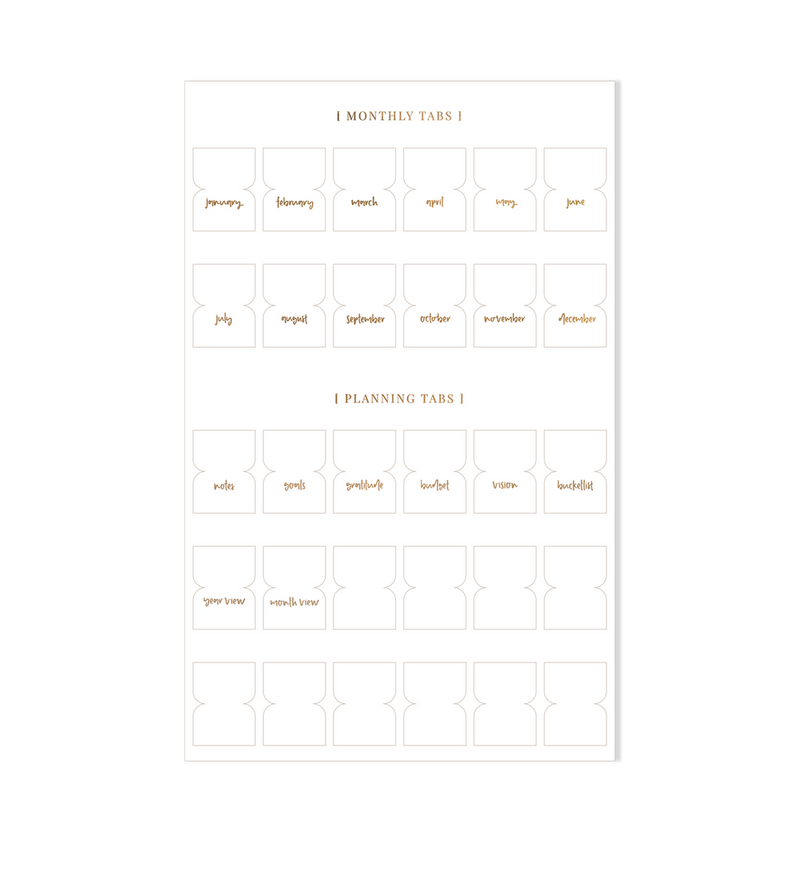 Planner Tab Stickers | Signature | Lettering