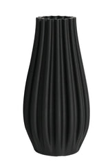 Steffi 3D Printed Ceramic Vase – Sculptural Vase in White or Black (Small / Large)