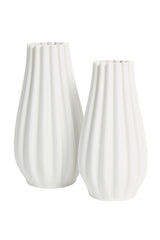 Steffi 3D Printed Ceramic Vase – Sculptural Vase in White or Black (Small / Large)