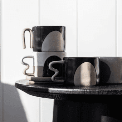 Benni Mug – Matte Stoneware Coffee Cup, Hand-Finished
