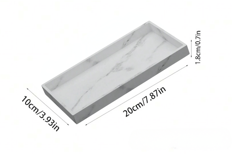 Marble Silicone Tray close up showing marble-look veining